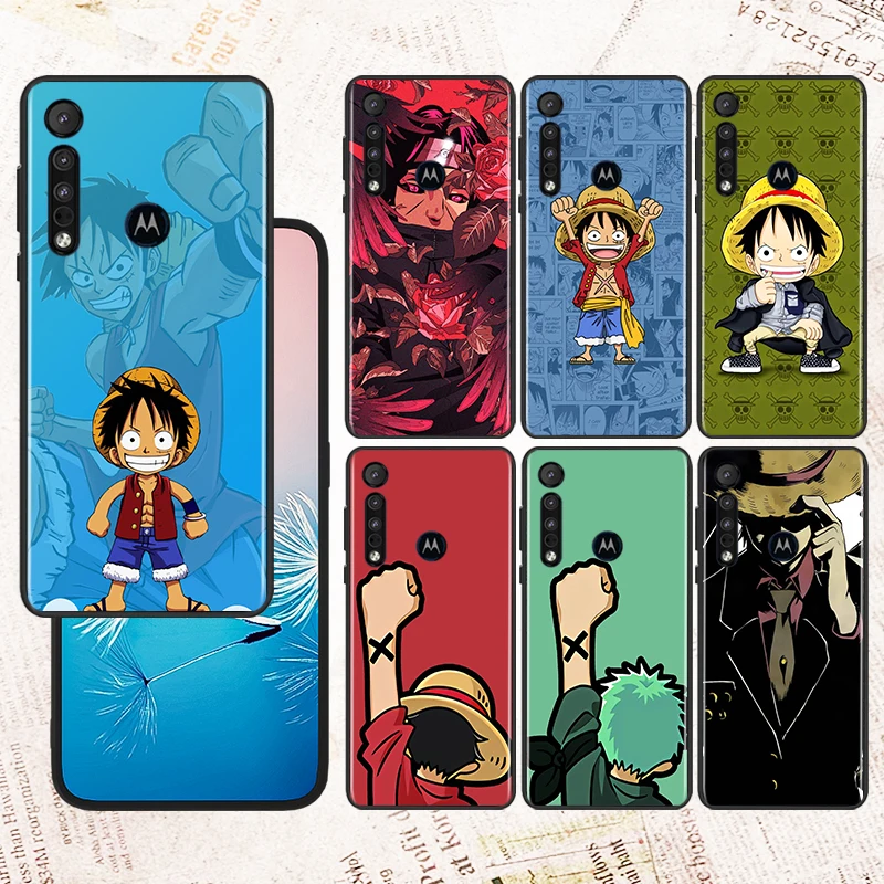 

Cartoon One Piece Anime Phone Case For Motorola G71 Edge E22 G32 G60 S 20 E30 E20 E7i G9 G8 Plus G Stylus One Fusion Black