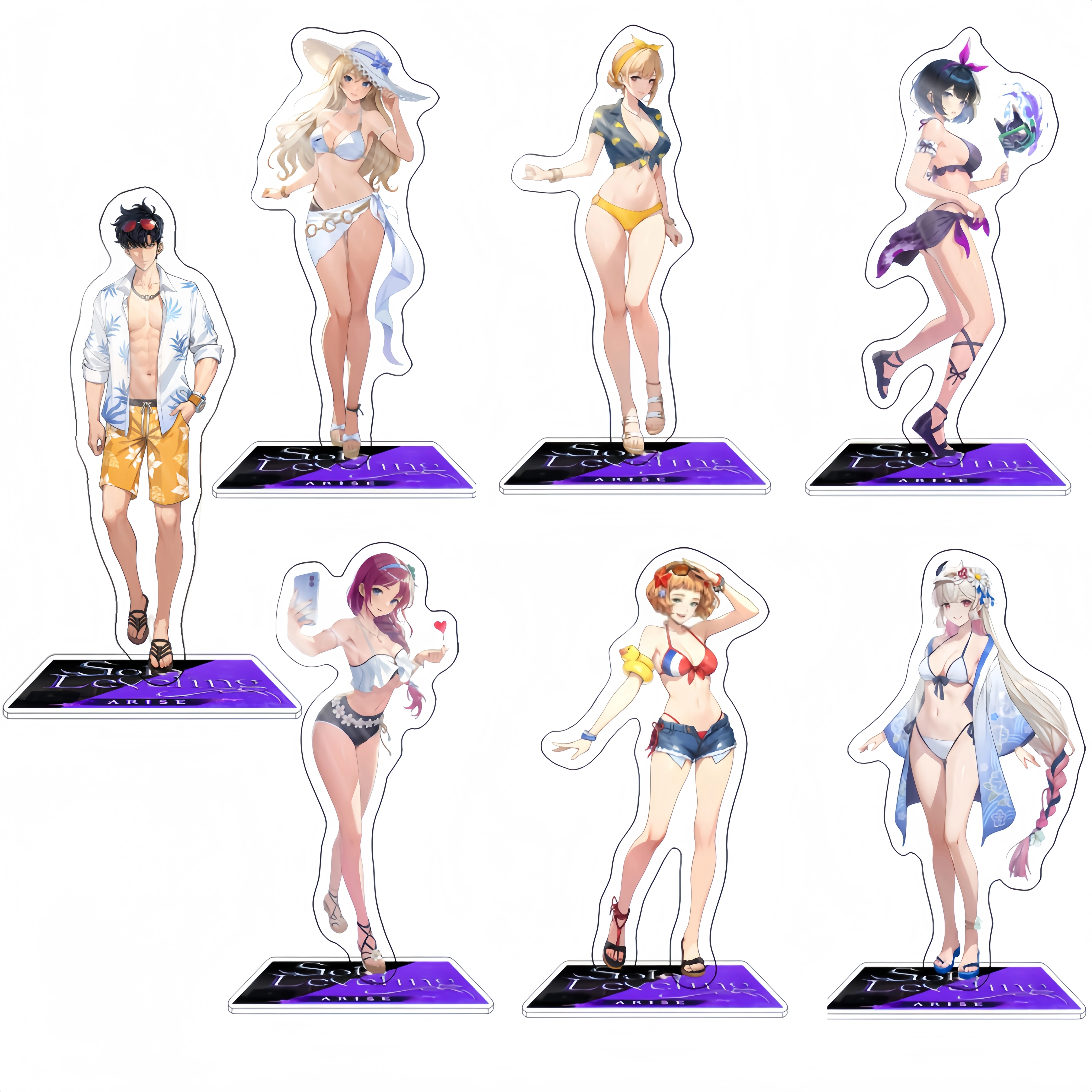 Solo Leveling Sung Jinwoo акриловая подставка модель тарелка летняя вечеринка у бассейна