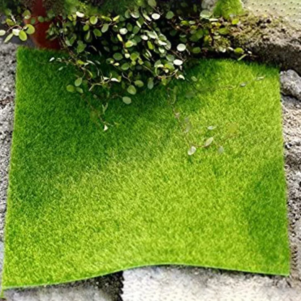 

Artificial Moss Lichen Artificial Grassland Moss Lawn Turf Fake Green Grass Mat Carpet DIY Micro Landscape Home Floor Decor