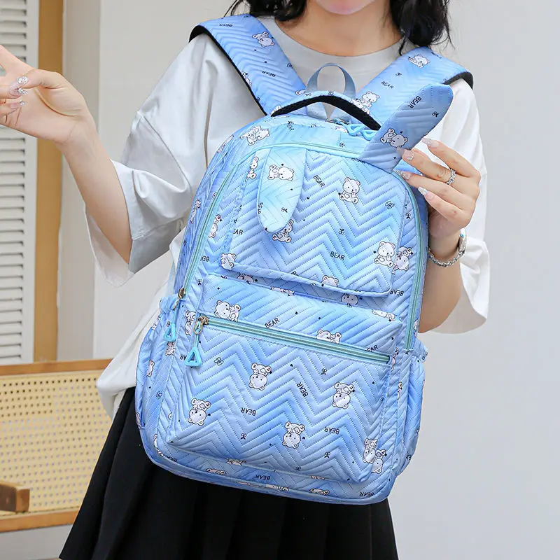 Модные большие рюкзаки с кроличьими ушками для женщин водонепроницаемые