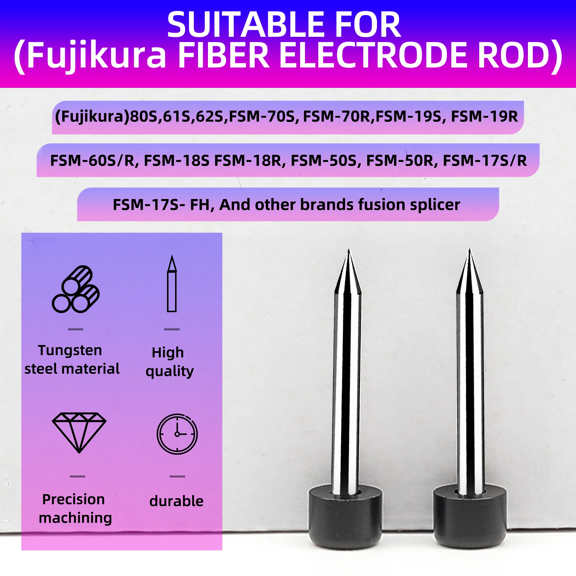 KELUSHI Applicable to model Fujikura FSM 22 50 60 80S Fibra Optica Electrodes For Fiber Optic Fusion Splicer Splicing Machine