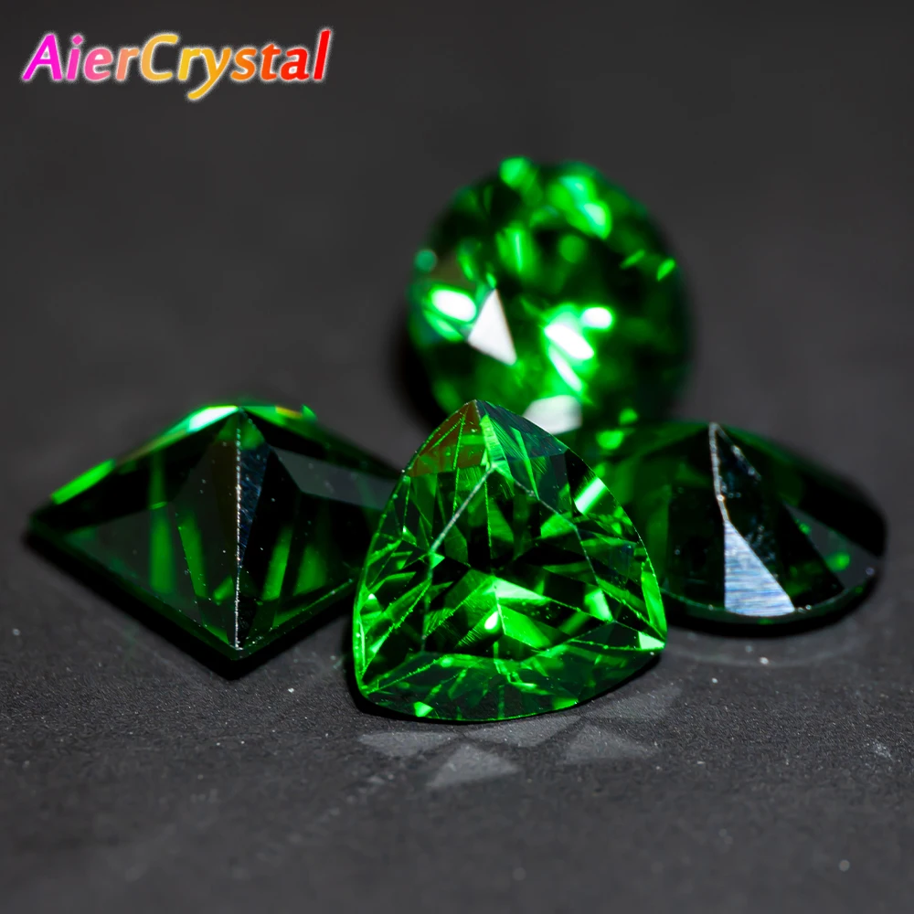 aliexpress.com - Natural stone of life 3A Colombian emeralds fine corundum spinel inlaid jewelry of various shapes DIY green gems AAA 5-7MM
