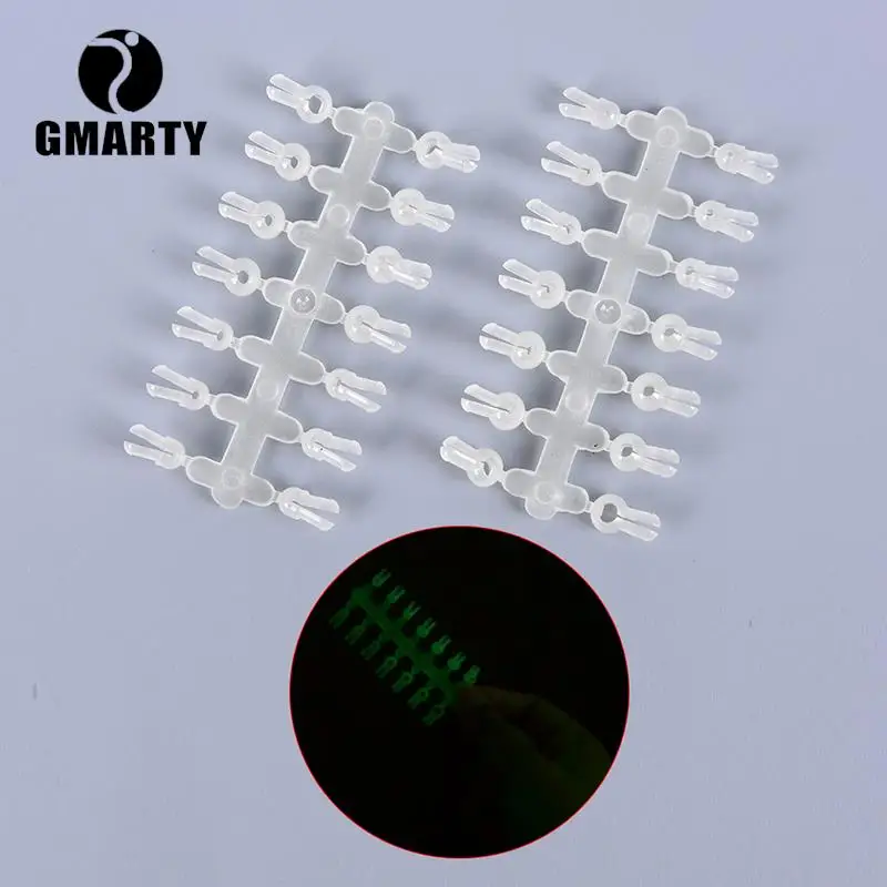 

2pcs(card) Fishing Glow Stick Clip Used On Fishing Rod Feeder Clip On The Rod Tip Fluorescent Light Sticks Light Night Float