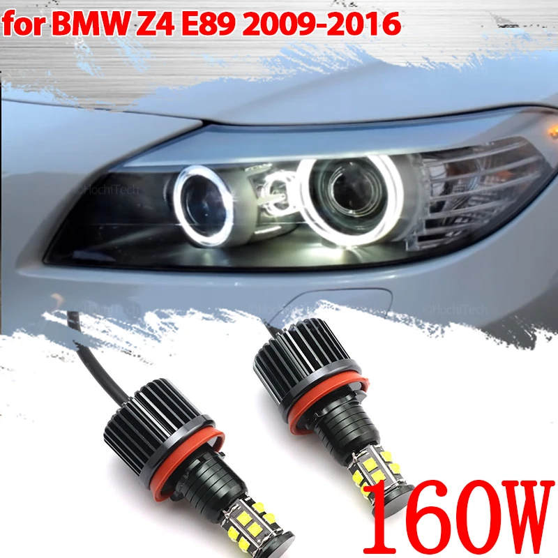 160W White LED Angel Eye Halo Ring Marker Side Light White LED Bulb Car Headlight for BMW Z Series E89 Z4 Roadster GT3 2009-2016