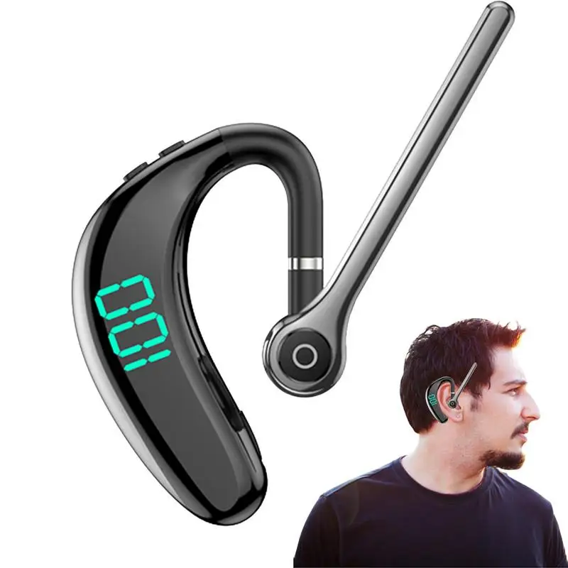 

Ear Pieces For Cell Phone Handsfree Headset Wireless Earpiece Long Time Playing LED Display V5.3 Earbuds Headphones With Mic