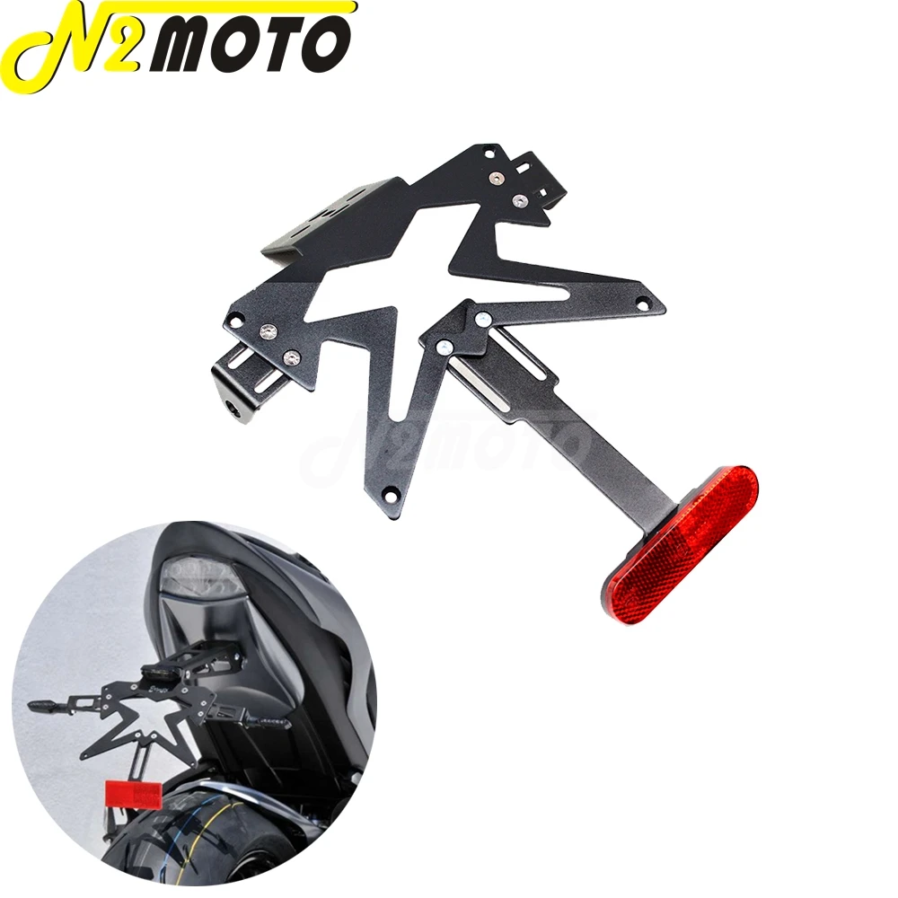 

Черный Кронштейн номерного знака мотоцикла, хвостовик для Kawasaki NINJA 300R 250R 650R Z750 Z800 Z900 ER6N ER6F, комплект для устранения крыльев
