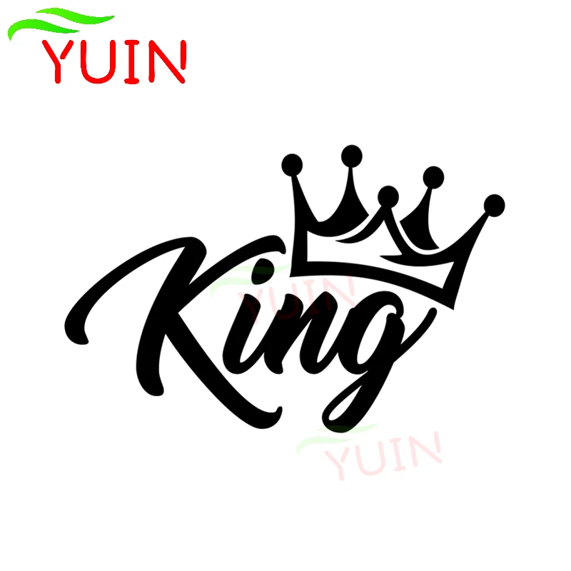 

YUIN Large Crown King Fun Car Sticker Fashion PVC Body Window Decoration Accessories High Quality Waterproof Sunscreen Applique