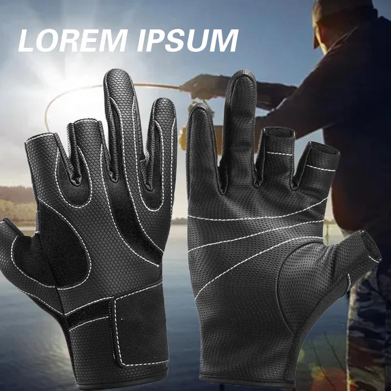 

Three-Finger Fishing Gloves Multipurpose Non-Slip Durable Gloves Portable Outdoor Fishing Equipment XIN-Shipping