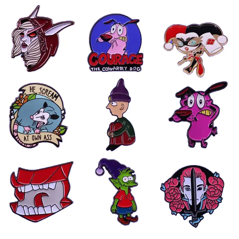 

Interesting Metal Enamel Badge Cute Cartoon Anime Brooch Hat Clothes Backpack Pin Decorate Accessories Animated Gift Collect