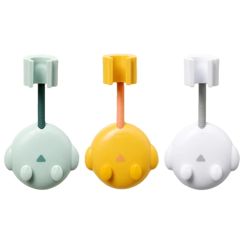 

Self-Adhesive Showerhead Bracket Wall Mount W/ 2 Hooks Stand Bathroom Universal