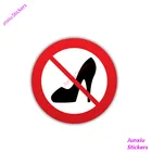 Предупреждающий виниловый чехол без обуви, аксессуары для царапин, кузов, лобовое стекло, автомобильные наклейки, наклейки, защита от солнца, для внедорожника, для интерьера, KK11 * 11 см