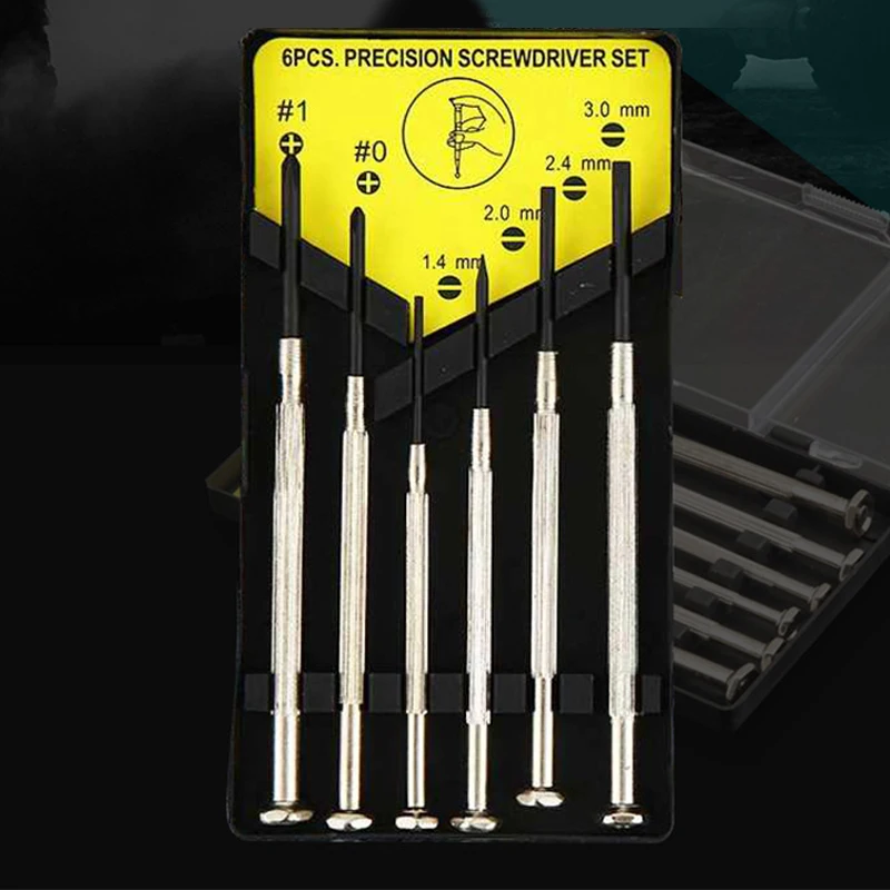 

6 шт./партия прецизионные отвертки, мини ювелирные изделия, инструменты для изготовления часов, разборная отвертка, Набор бит