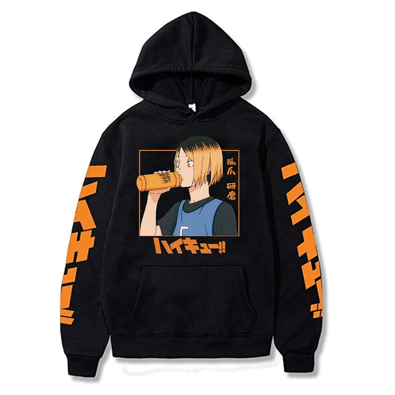 

Japanese Haikyuu Anime Kenma Kozume Manga Harajuku Oversized Hoodies Streetwear Casual Pocket Top Funny Cartoon Sweatshirts