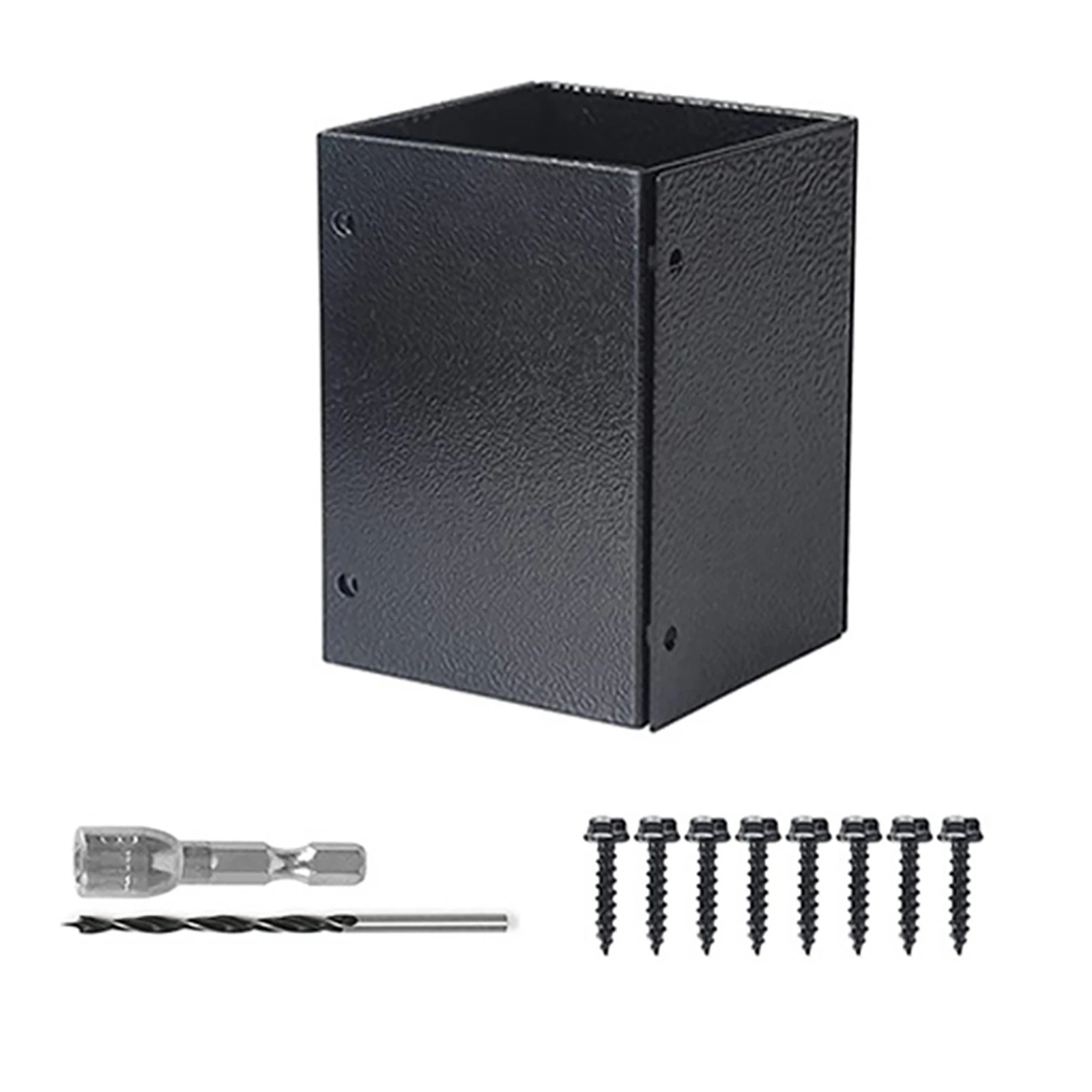 

House Yard, Garden Outdoor Living Stainless Steel Black Adjustable (Range 3.3\"-6\") Column Post Cover,From Rain Damage 1\2\4pcs