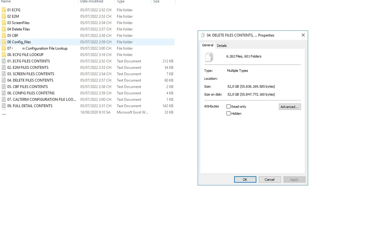 METAFILES 52 ГБ ECFG E2M экран CBF конфигурация и удаление файлов обновление 04,2022
