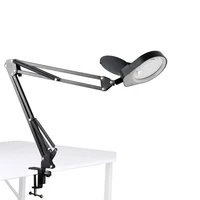 2022 new magnifying glass 5x 8x15x with led light third hand soldering tool desk clamp usb magnifier weldingreading table lamp