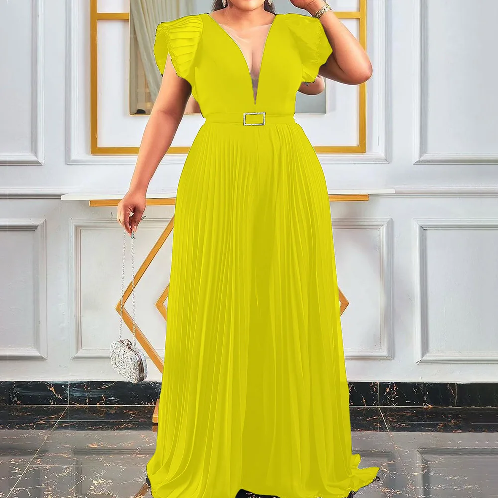 

Summer Jumpsuits For Women 2022 Fashion Pleated High Waisted Female Casual Wide Leg Pants Sexy One Piece Overalls Rompers Office