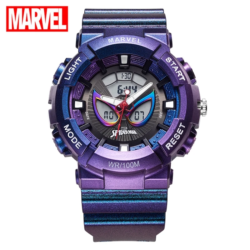 Spider Men Sports Watch MARVEL Boy Quartz Digital Clock Luminous Time Teen Male 100M Waterproof Wotch Student Strap Hour Wacht