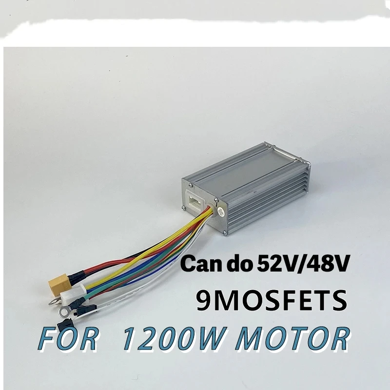 Yunli 48V 52V 60V 25A 28A контроллер электродвигателя скутера 9 Mosfets 1200W 2400W с