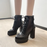 summer thick platform pumps women party shoes mash female office heeled shoe fashion womans high heels boots sexy ladies shoes