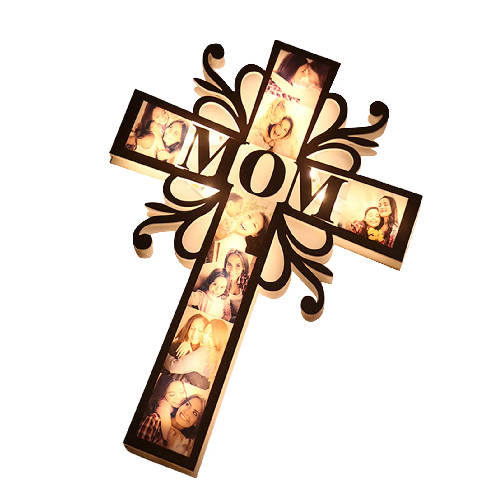 

Custom LED Light-up Cross Decoration USB Powered Bedroom Cross Decoration Acrylic Picture Night Lights USB Table Desk Lamp