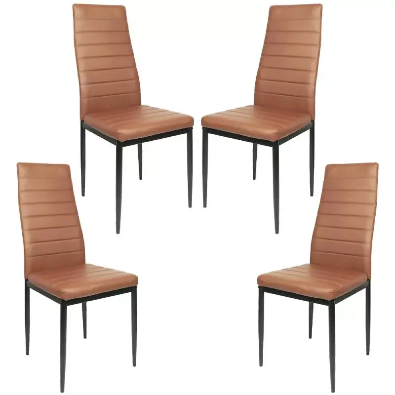 

4PCS Dining Chairs Living Cafe Room Dining Room Home Bar Chairs Nordic Style Modern Kitchen Dining Coffee Chairs HWC
