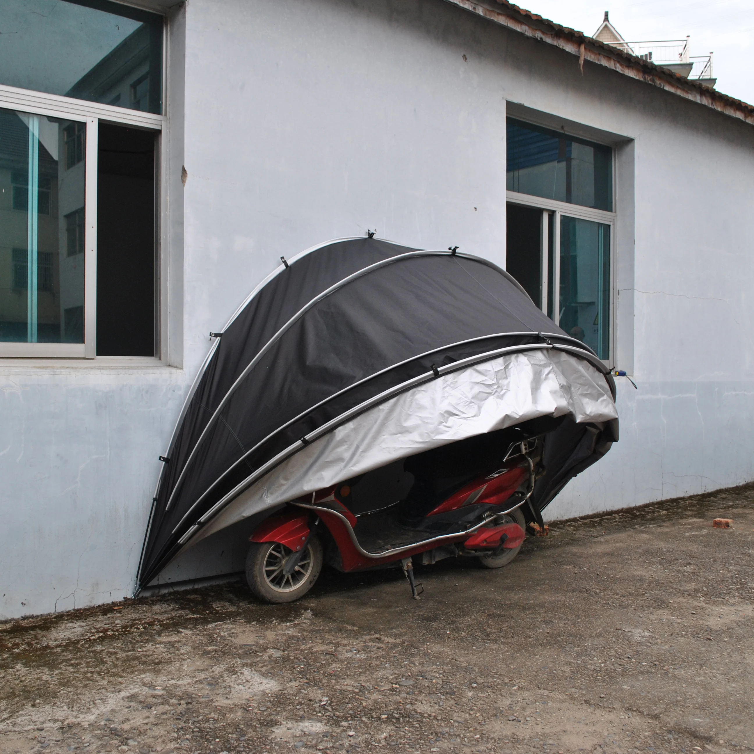 

CZX-507 Hanging Motorbike Bike Tent Cover Shed Strong Frame Storage Garage Weatherproof Motorcycle Moped Mobility Scooter tent