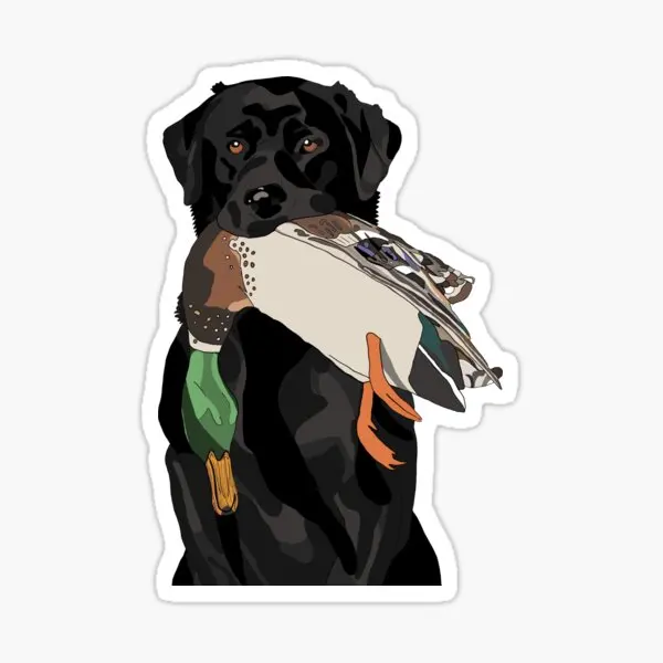 Bird Dog Transparent  5PCS Stickers for Cute Laptop Car Window Home Kid Anime Water Bottles Living Room Room Background Bumper