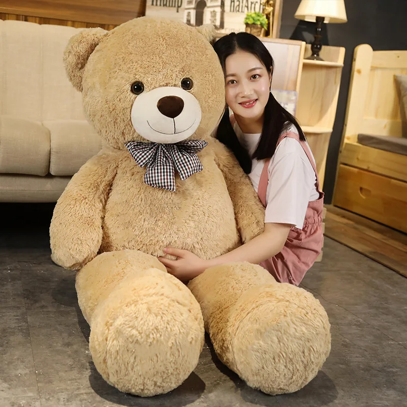 

YL Pink White Brown Hugging Plush Pillows Super Bear Big Animal Plush Toy For Children Adault Giant 105 /125cm Soft Teddy Bear