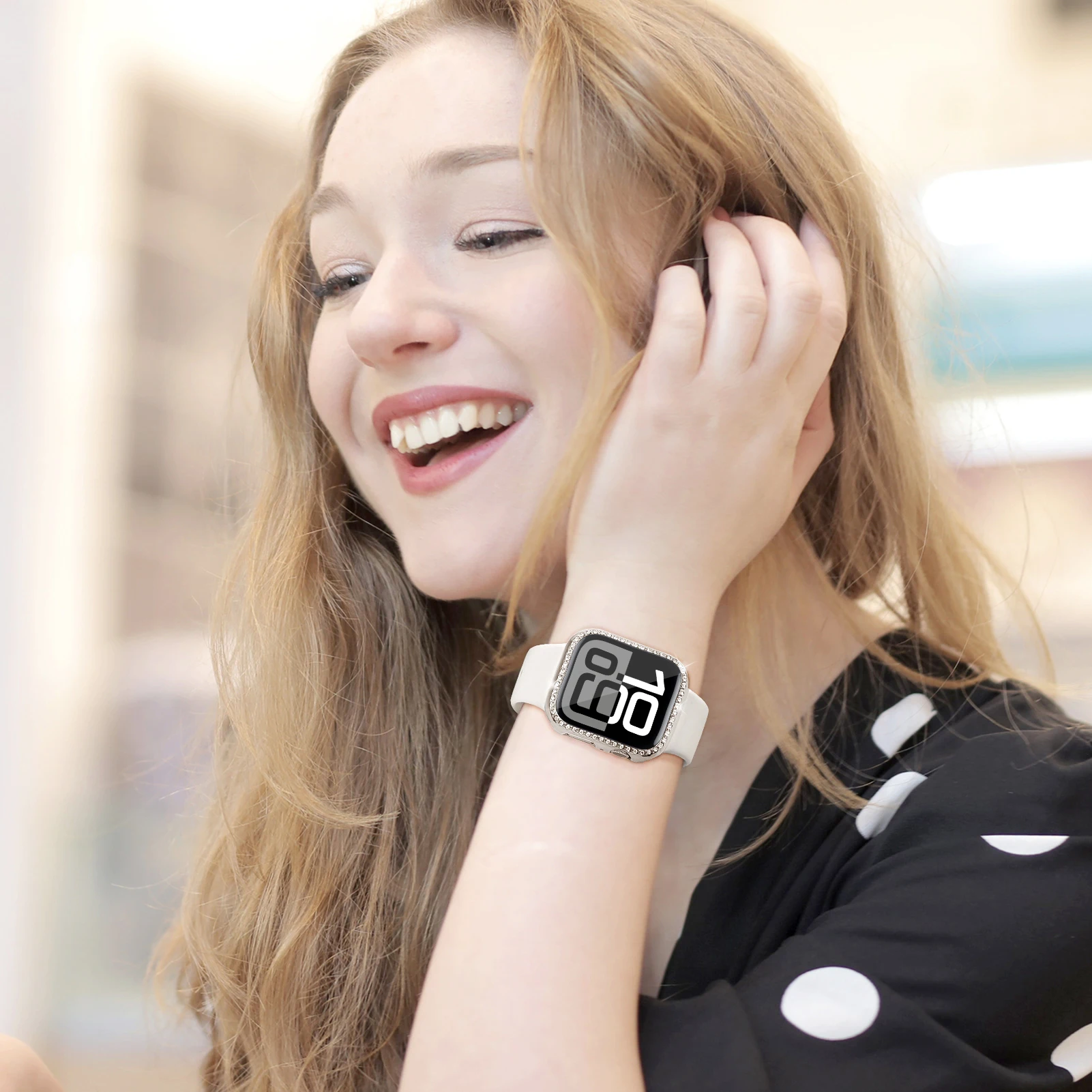 Чехол для ПК со стеклом и бриллиантами Apple Watch 10 46 мм 42 аксессуары HD закаленная