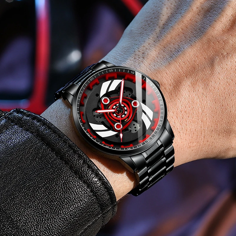 2022 Spinning Motorcycle Engine Clutch Watch New Real 3D Rim Hub Fashion Sport Locomotive Watches For Men Quartz Luxury |