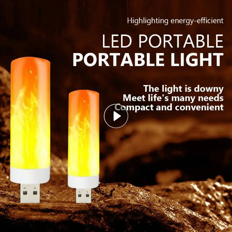 

USB Night Light Small Round Light Portable LED Light Mini Night Light Computer Power Bank Light Computer Power-bank Book Lights