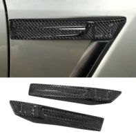 carbon fiber car interior car parts side fender fin vent emblem decorative cover body kit for nissan gtr r35 2008 2016