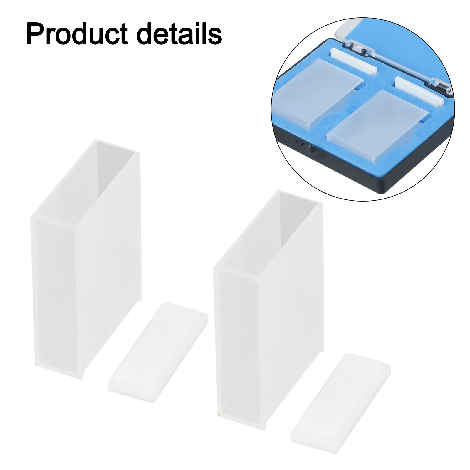 2 шт. кварцевая кювета оптическая дорожка 30 мм 600 ° C/1112 F термостойкий для