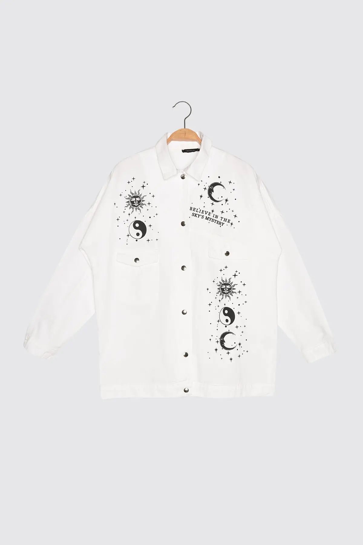 

Trendyol Printed Denim Jacket TCTSS21CE0432