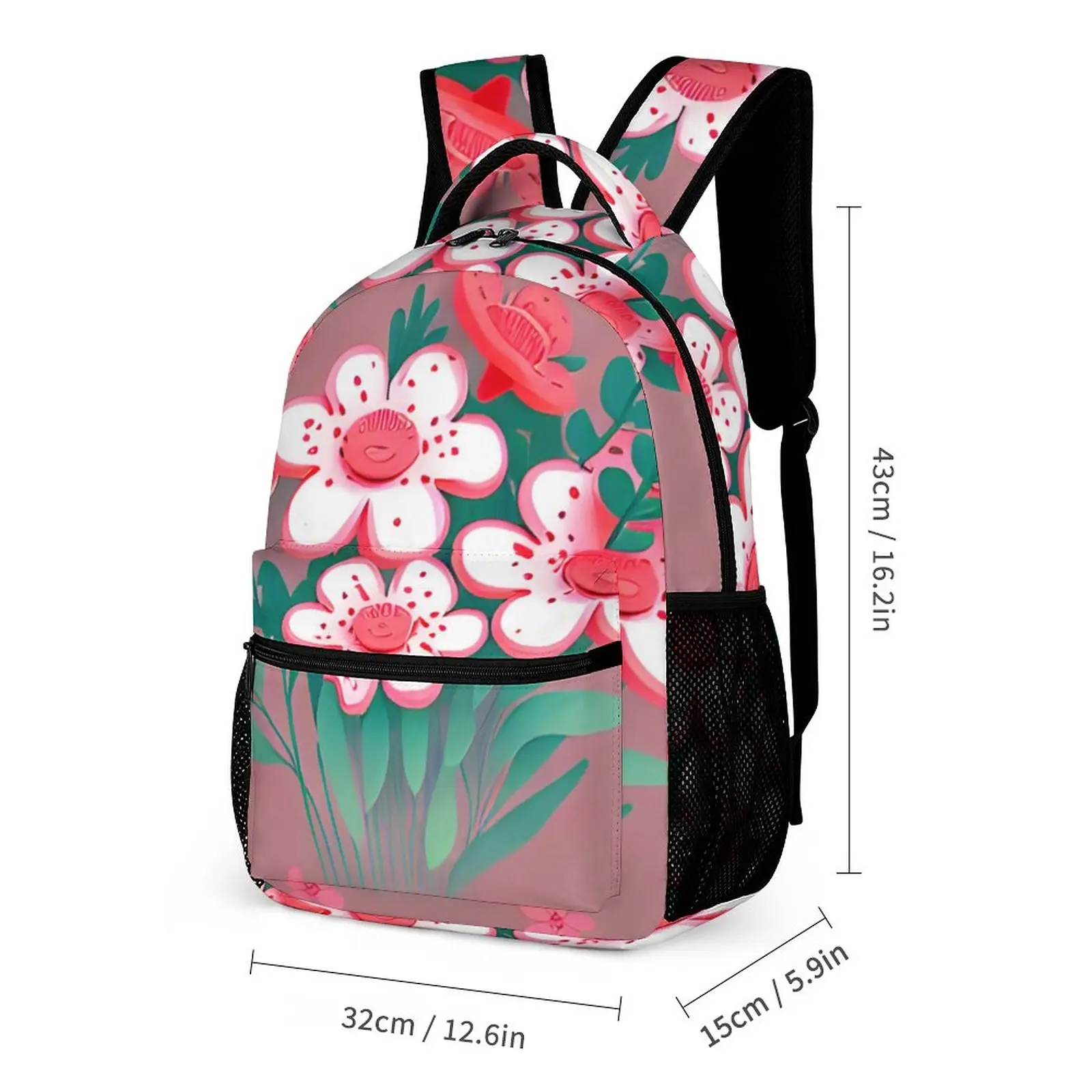 3D Printing Student Schoolbag Lunch Bag Backpack with Pencil Case Backpack with Hands-Free Umbrella Mochila