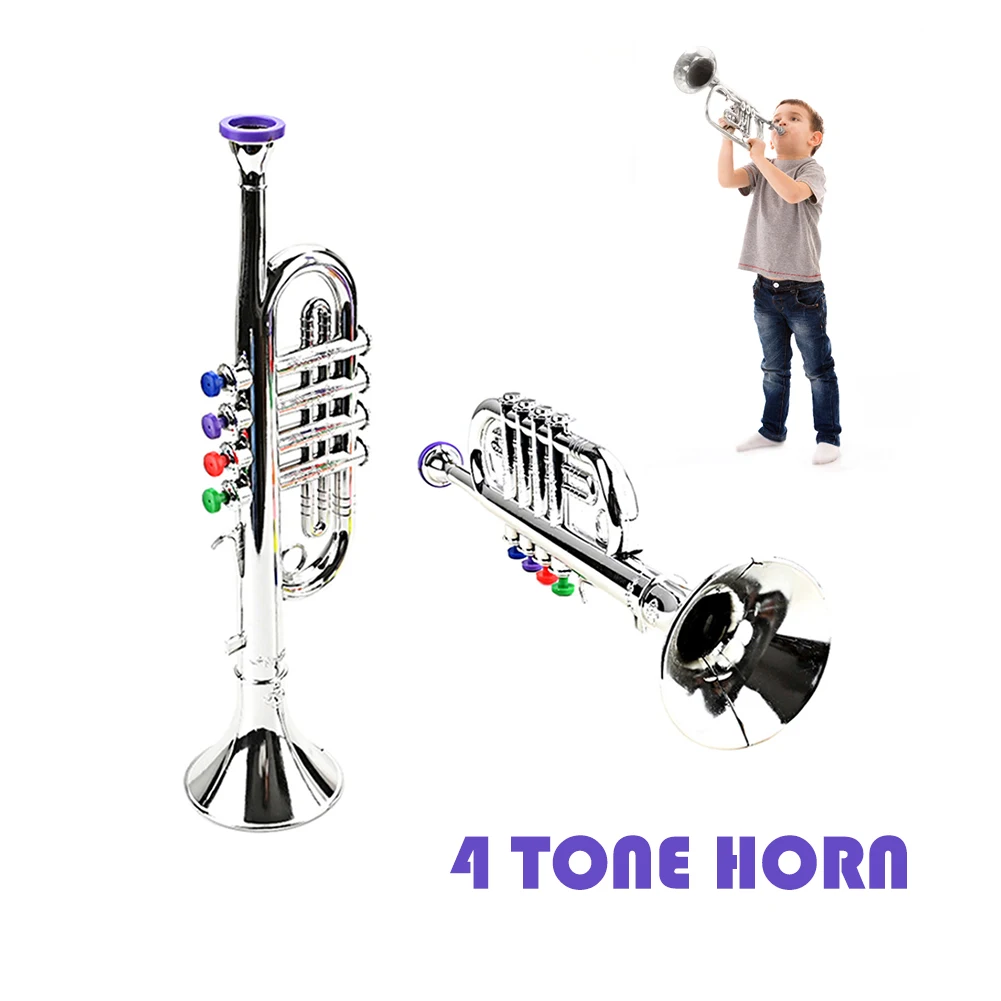 

Труба-саксофон профессиональный детский с 4 цветными ключами