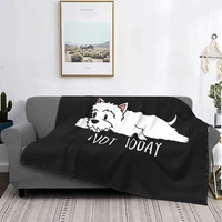 westie dog 3d printed flannel blankets custom blankets beds sofas sofas adultkids bedding