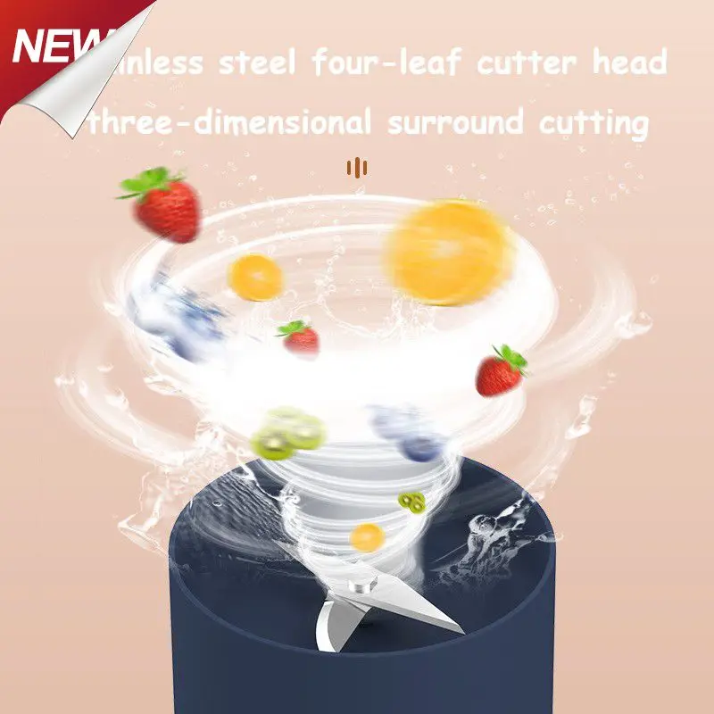 

350ml Juicer Cup Mini Portable Shaker Cup USB Wireless Charging Juicer Machine Student Dormitory Food For Kitchen Appliances