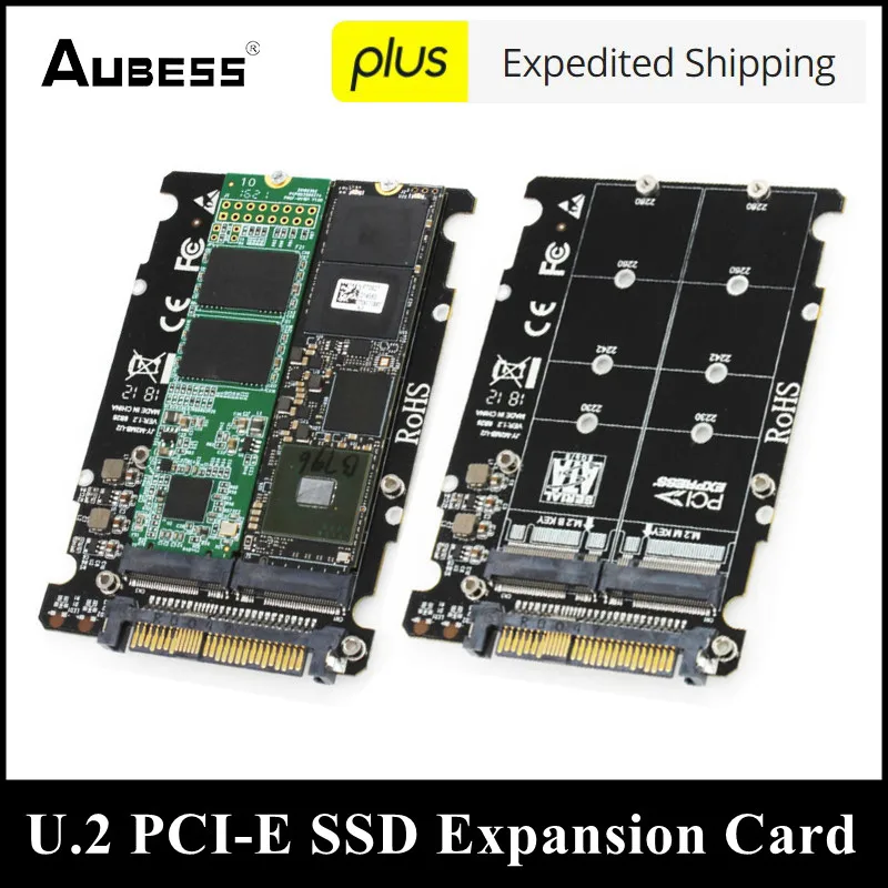 

M.2 SSD To U.2 Adapter 2in1 M.2 NVMe And SATA-Bus NGFF SSD To PCI-e U.2 SFF-8639 Adapter PCIe M2 Converter For Desktop Computers