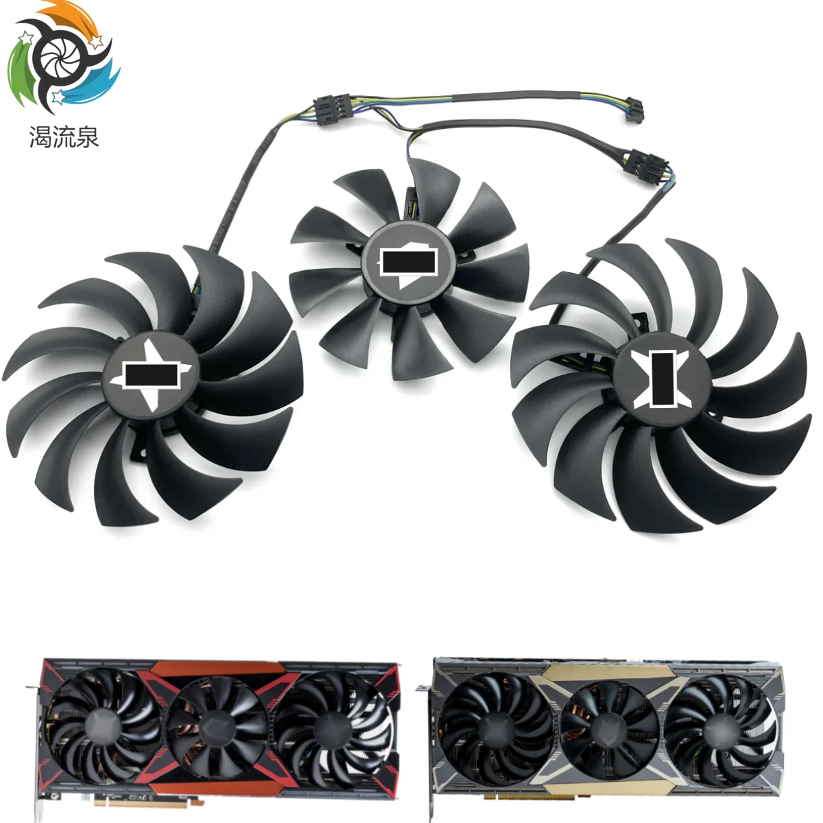Вентилятор охлаждения GAA8S2U 12 В для Dataland RX5600 5700XT, последовательные Охлаждающие вентиляторы для видеокарты, GA91S2H, 100 мм