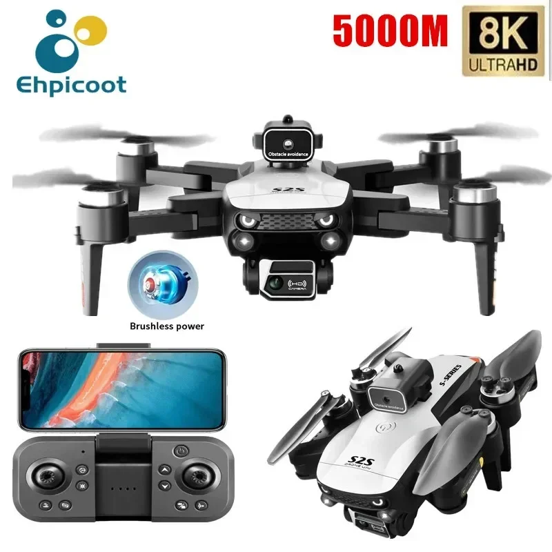 

HJ Profesional S2S Mini Drone Flighting 25Min Obstacle Avoidance 8K HD Camera Brushless Motor Foldable Quadcopter RC DronToy