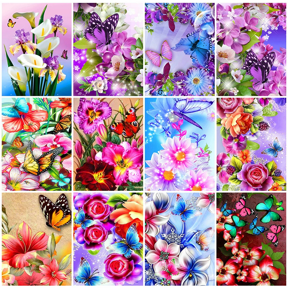 

EverShine полная площадь алмазная вышивка бабочка картина из страз алмазная мозаика цветы рукоделие живопись животные искусство стены