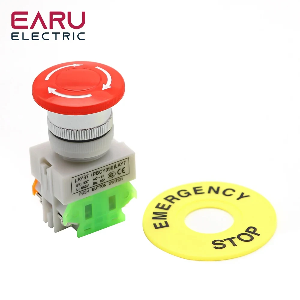 

EARUELECTRIC Кнопочный переключатель аварийной остановки красный