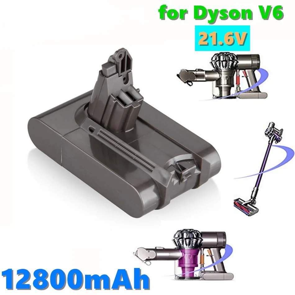 

2022 EST 21.6V 12.8Ah For Dyson DC62 V6 Li-ion Battery Replacement V6 DC61 DC62 DC72 DC58 DC59 Vacuum Cleaner 965874-02 Battery