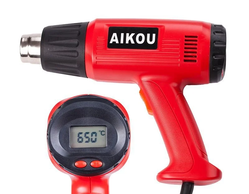 

Фен промышленный, 2000 Вт, 220 В, с европейской вилкой, с ЖК-дисплеем