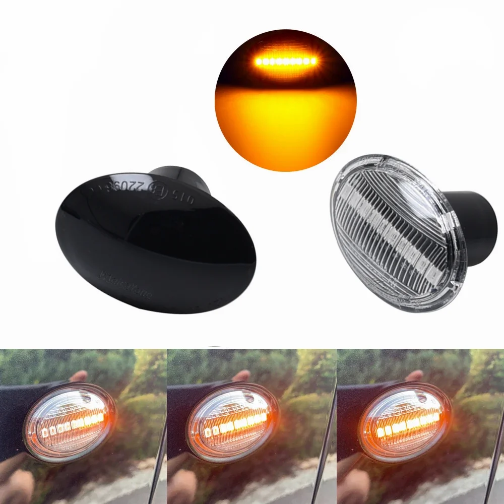 

2PCS Led Dynamic Side Marker Turn Signal Light For Fiat 500 Ford KA Lancia Lybra Ypsilon Maserati GranCabrio Granturismo