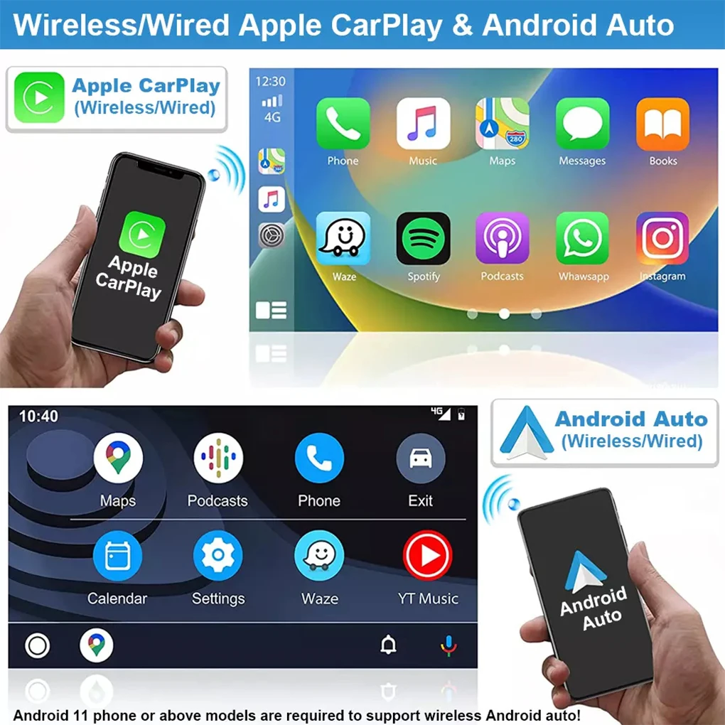 9-дюймовый Android 13.0 автомобильный радиоприемник стерео GPS навигация WIFI для Apple Carplay