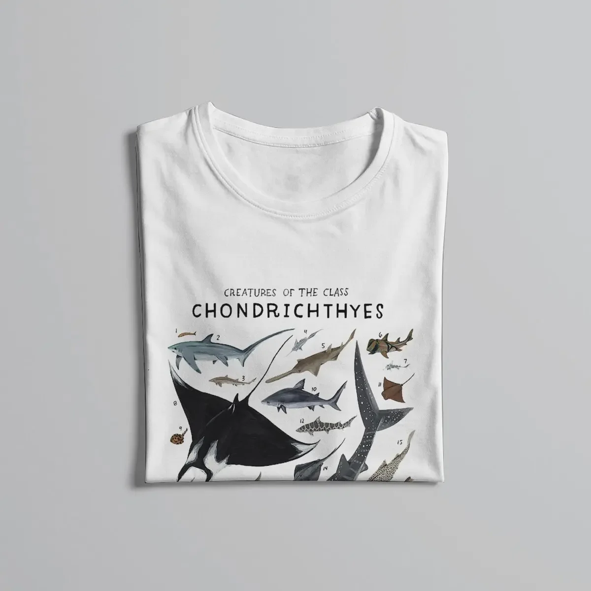 Летние футболки унисекс винтажные с морскими животными существа класса Chondrichthyes