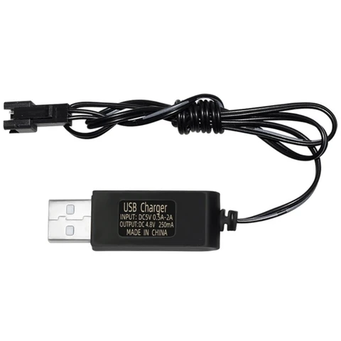 Зарядный кабель для аккумулятора, зарядное устройство USB, никель-металл-гидридные аккумуляторы, штепсельный адаптер SM2P, выход 4,8 в ма, игрушечный автомобиль